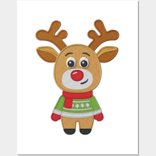 Christmas Deer Posters and Art